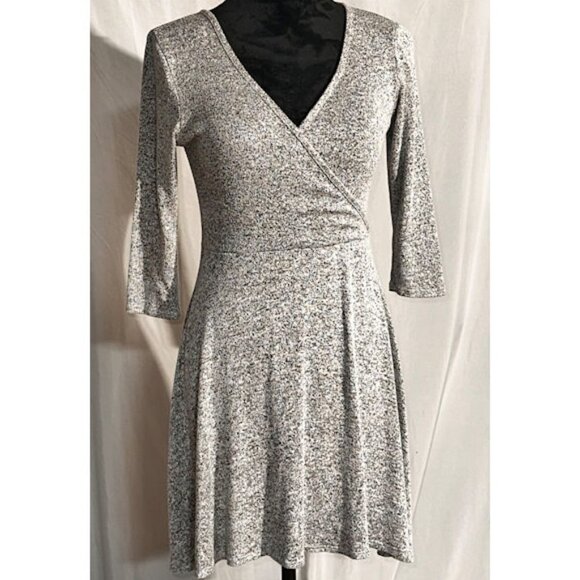TMG Knit Dress, Wrap Style Gray Dress, Size Medium - Picture 1 of 7